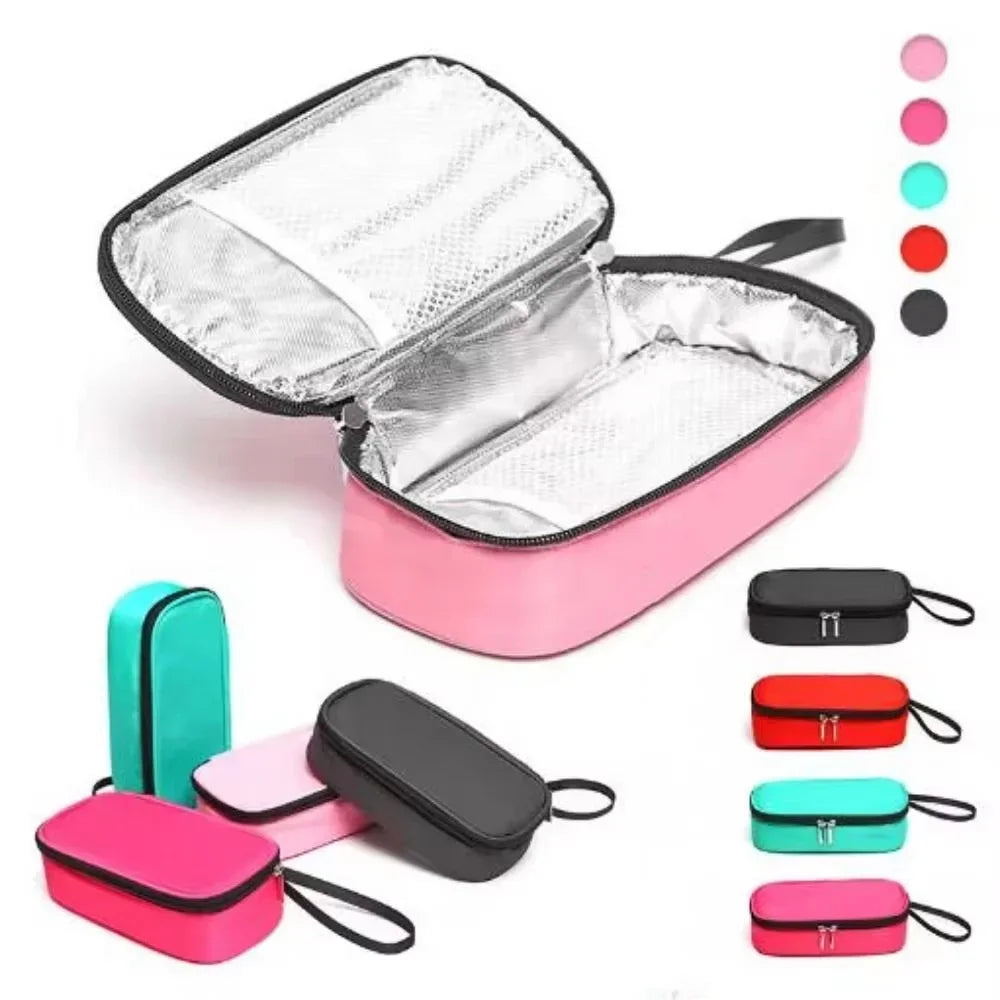 Portable First Aid Kit Insulin Cooling Bag Diabetic Pocket Pill Protector Waterproof Thermal Insulated medical Cooler No Gel Peaceful Pleasures Health and Wellness