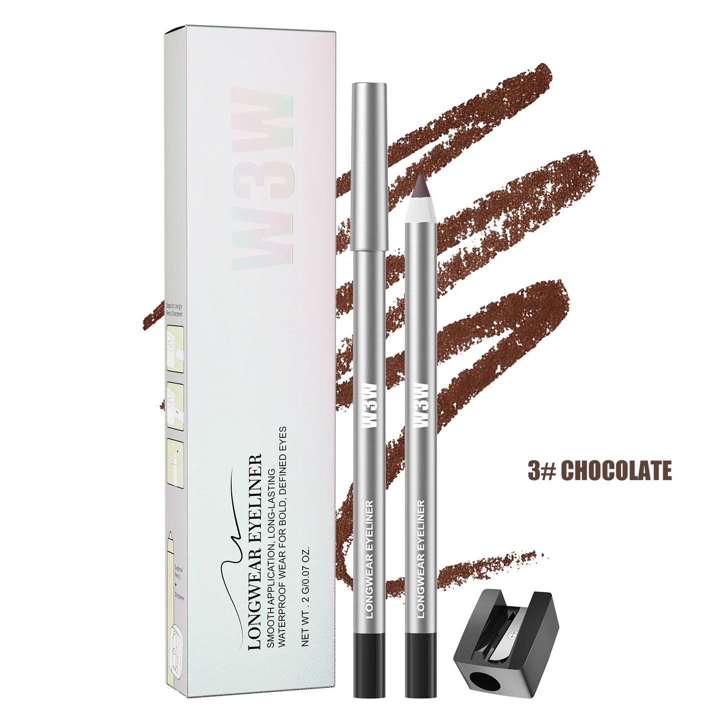 W3W 8-Color Matte Gel Eyeliner Pencil Set – Waterproof