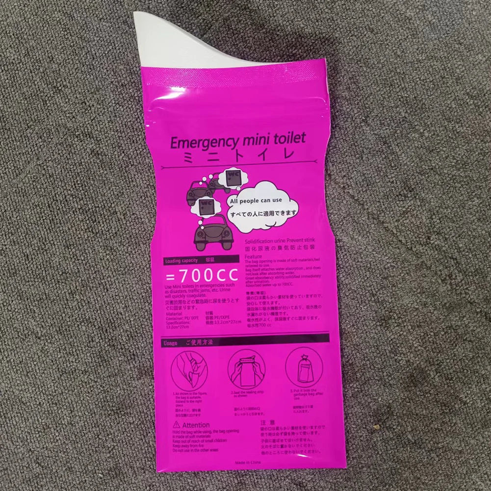 700ml Portable Disposable Urinal Bag — Travel & Emergency Travel Accessories Peaceful Pleasures Health and Wellness