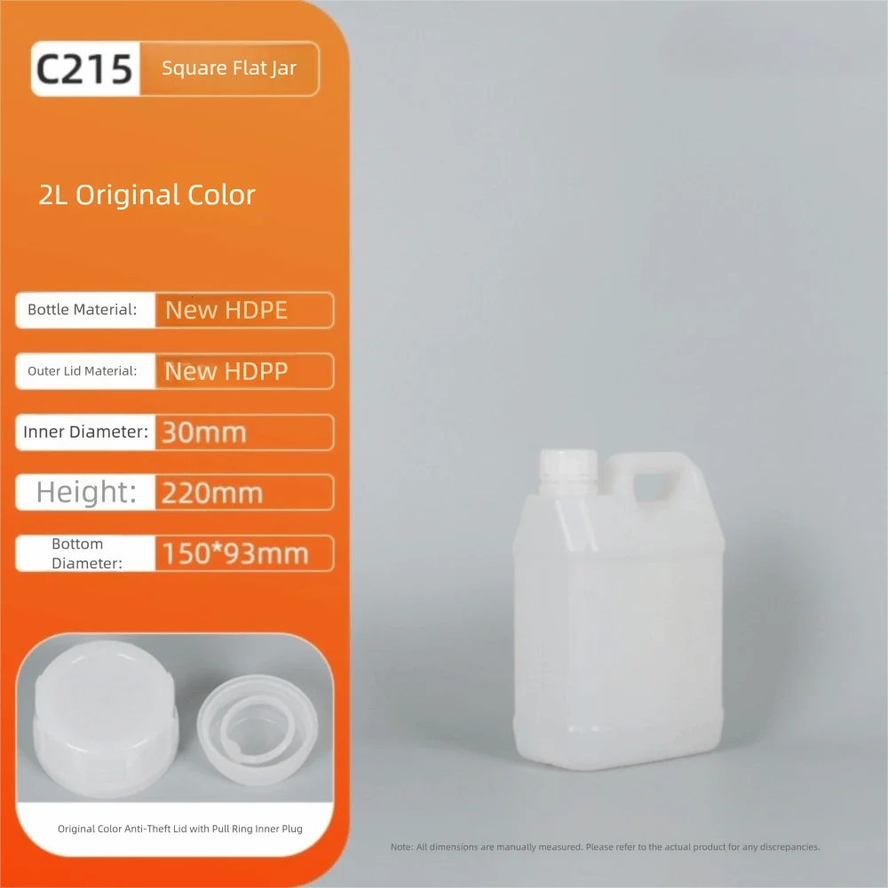 1/2/3/4/5/6/10L Plastic Airtight Bottle with Lid Food Grade HDPE Bucket Sealed Large-Capacity Storage Container Cleaning Essence Peaceful Pleasures Health and Wellness Transparent 2L