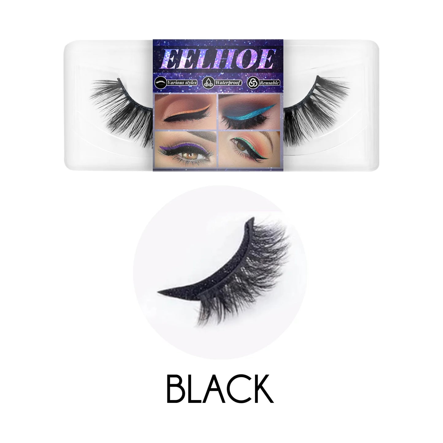 3D Faux Mink Self-Adhesive Lash Stickers – 7 Colors, Waterproof