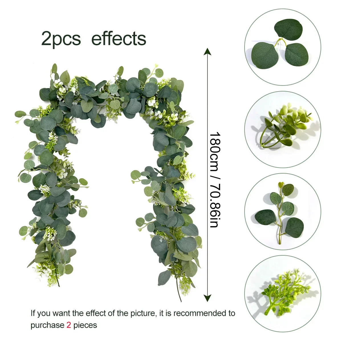 170cm Artificial Eucalyptus Hanging Vines | Wedding & Home Decor