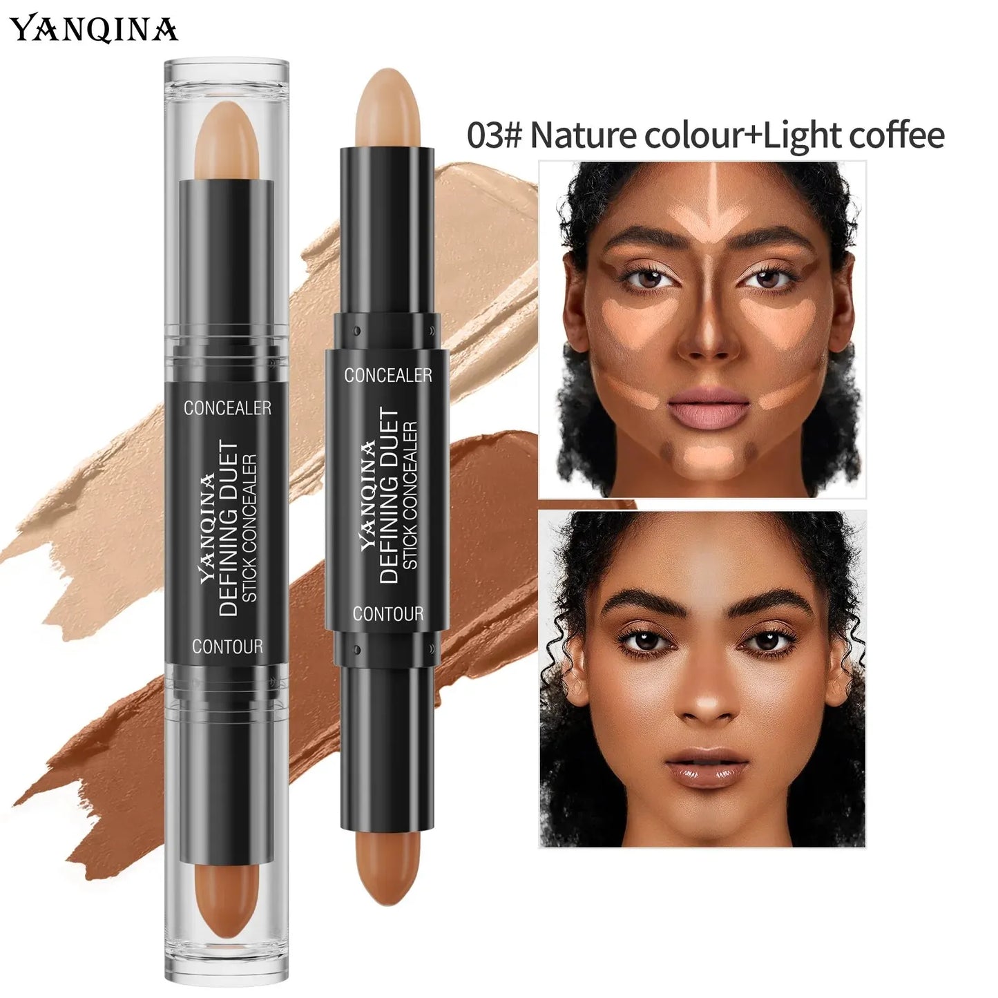 YANQINA Contour Stick Duo – Highlight & Shadow Cream Stick