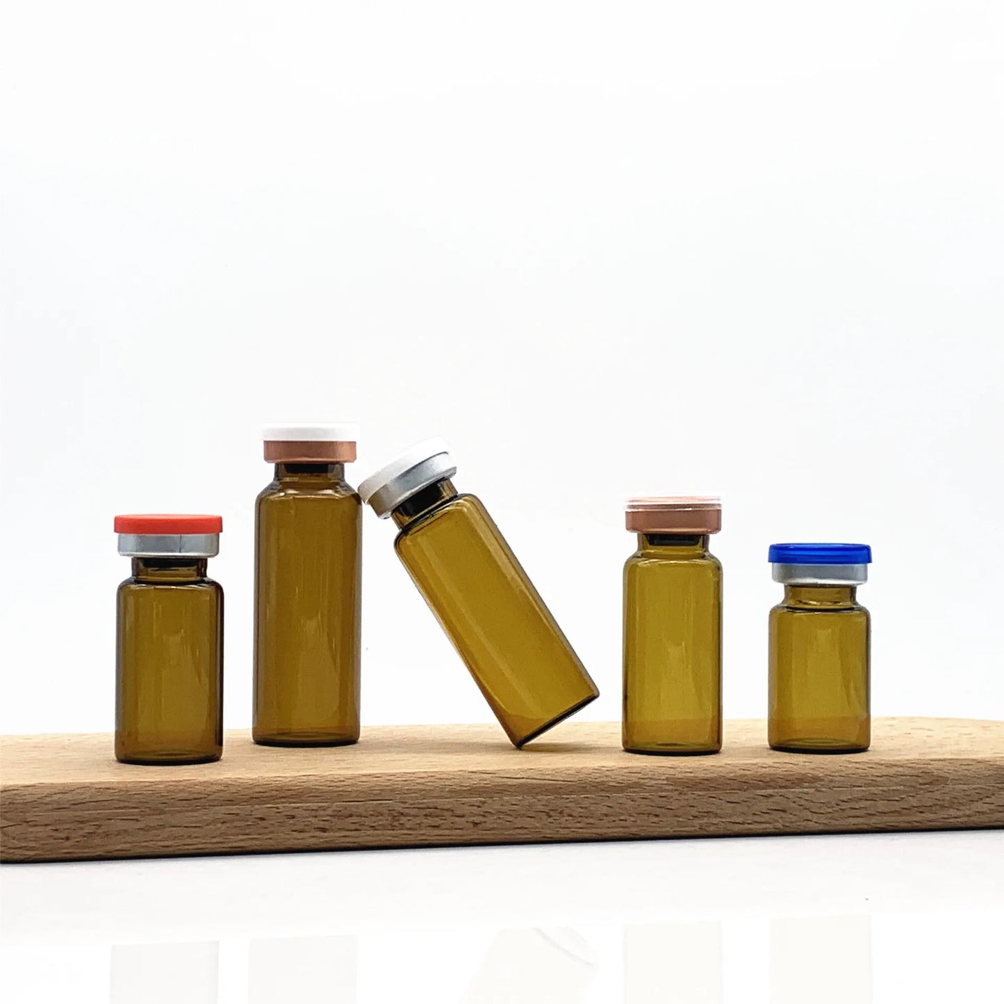 10-Pack Glass Vials 2ml–30ml | Cosmetic Serum & Powder Bottles