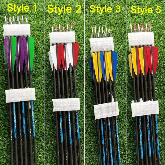 ID4 2 True Feather Arrow Archery Hunting Shooting Pure Carbon Spine Peaceful Pleasures Health and Wellness sp700-Purple Green