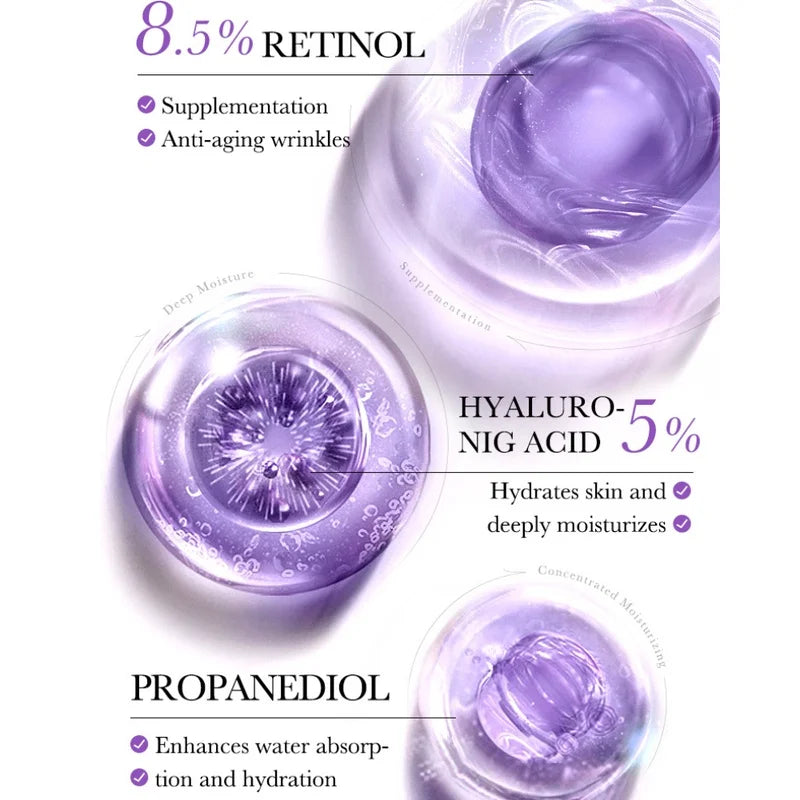 BIOAOUA Retinol Serum Moisturizing Anti-Aging Anti-wrinkles Firming and Brightening Skin Tone 30ml Peaceful Pleasures Health and Wellness