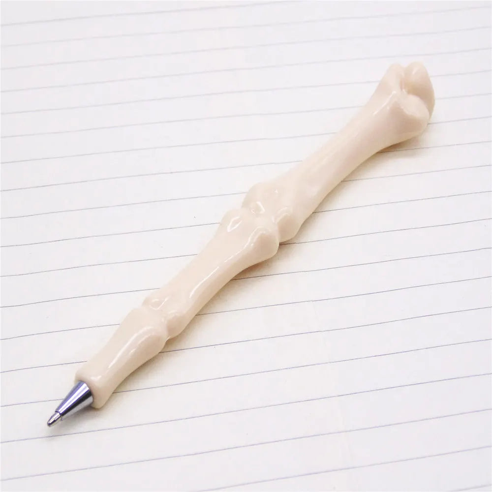 1PC Different Styles Pen Bone Shape Ballpoint Pen New Creative School Office Stationery Peaceful Pleasures Health and Wellness black C