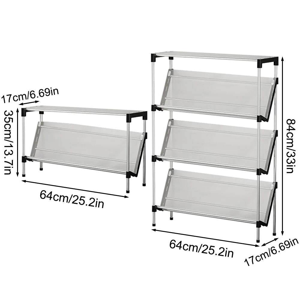 Ultra Thin Shoe Rack, Multi-Layer Household Small Narrow Doorway, Simple Sloping Shoe Storage Rack, Shoe Rack Behind The Door Peaceful Pleasures Health and Wellness