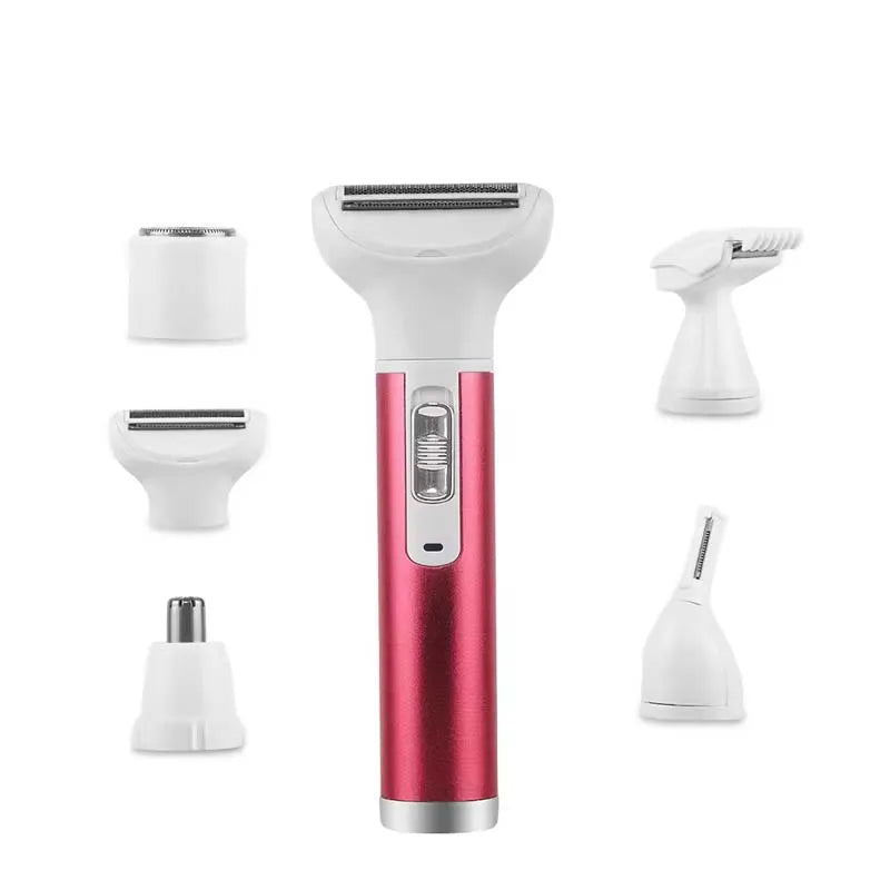 Painless Hair Removal Nose Beard Eyebrow Trimmer Painless Hair Removal Nose Beard Eyebrow Trimmer Bikini Women Shaver Peaceful Pleasures Health and Wellness Rose red