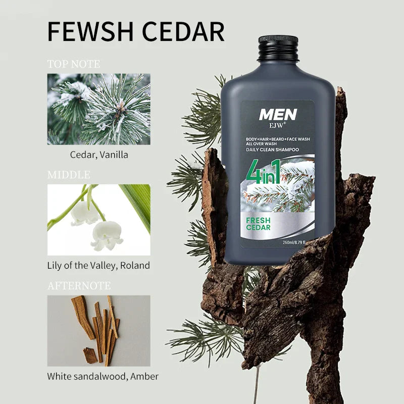Men's 4-in-1 Body, Hair, Beard & Face Wash – Hydrating