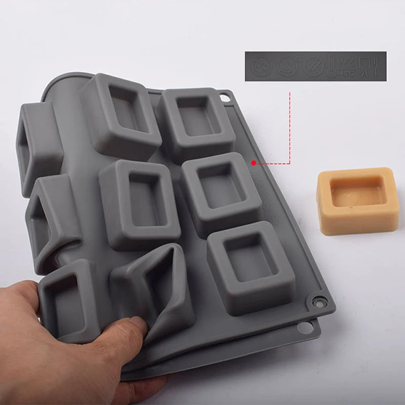 Square Donut Silicone Mold – Cake, Chocolate & Ice Cube Tray Silicone Baking Mold Peaceful Pleasures Health and Wellness