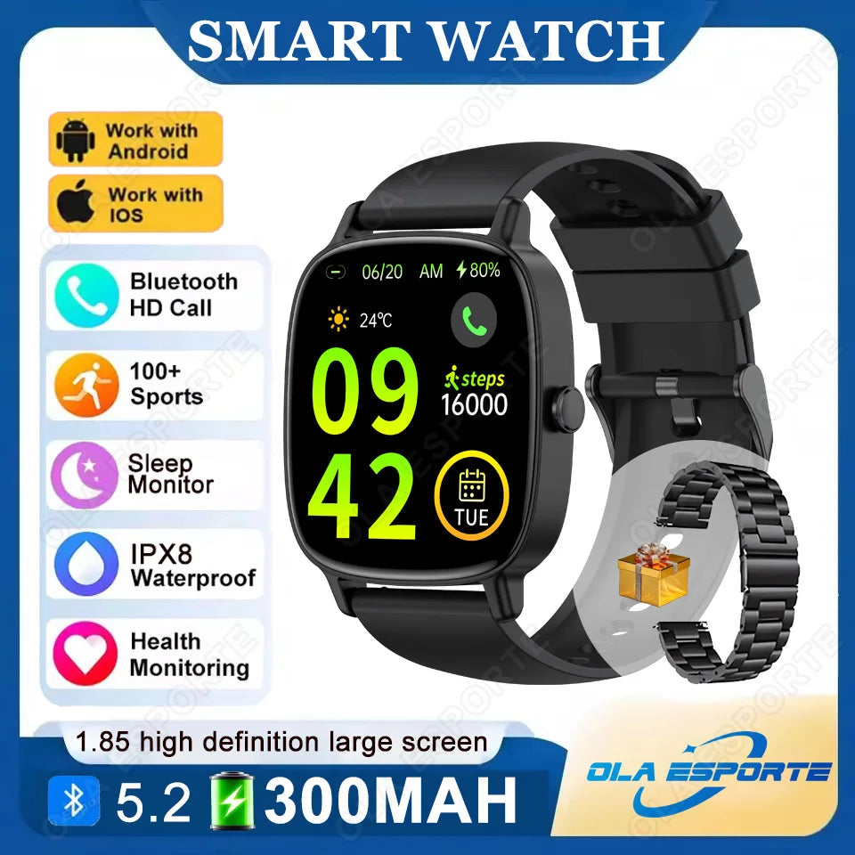 Ola Esporte 1.85" Smartwatch – Bluetooth Call & Fitness Tracker
