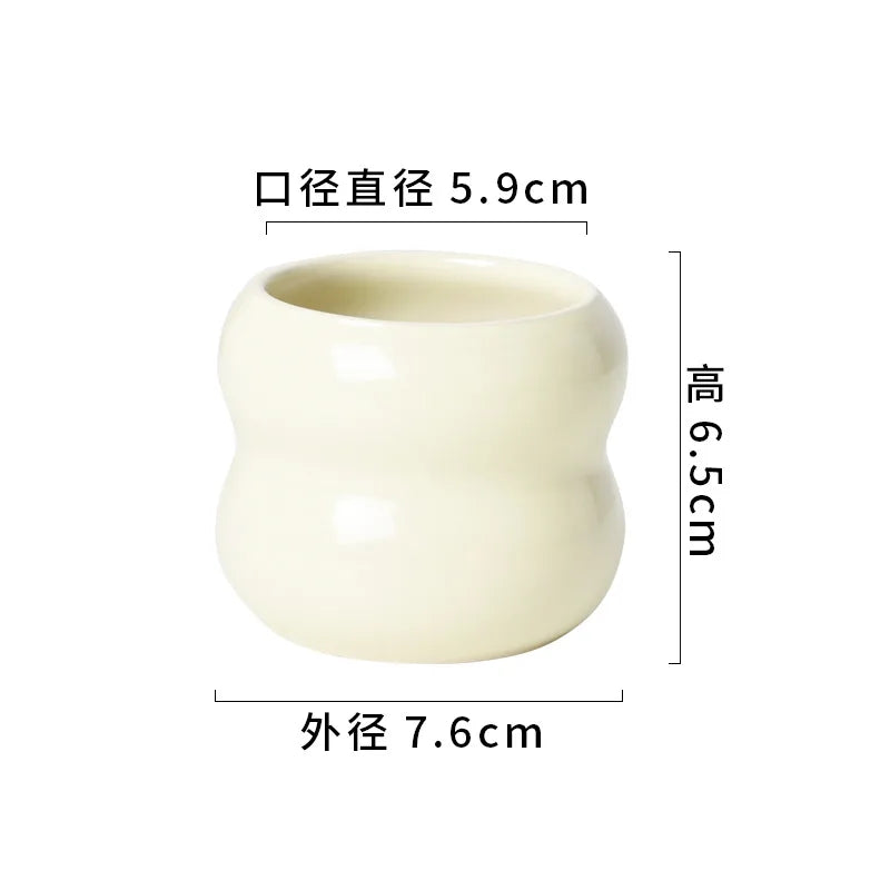 Ceramic Self-Watering Succulent Planter | White Minimalist Pot