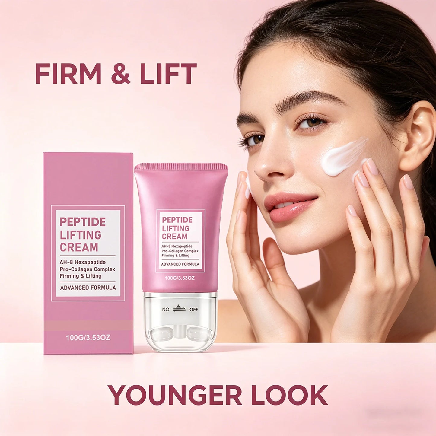 Neck Care Cream Firming & Lifting Skin Reduce Wrinkles Refreshing Texture Reducing Neck Wrinkles Roller Massage Easily Absorbed Peaceful Pleasures Health and Wellness