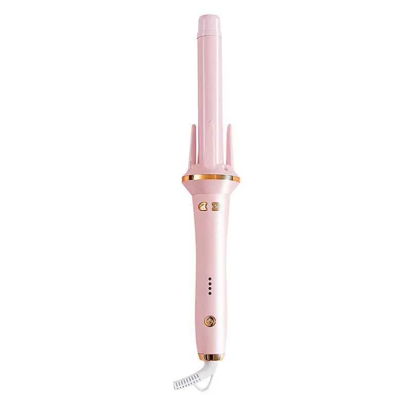 Automatic Rotating Negative Ion Curling Rod 28mm Large Wave Lazy Curling Hair Automatic Electric Hair Curler For Women Peaceful Pleasures Health and Wellness Pink AU