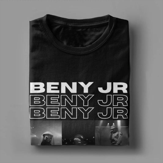 Benys Jr Pure Cotton T Shirt For Men Beach Rapper Y2K Casual T Shirts Crewneck Fashion Tees Oversize Pattern Tops Peaceful Pleasures Health and Wellness