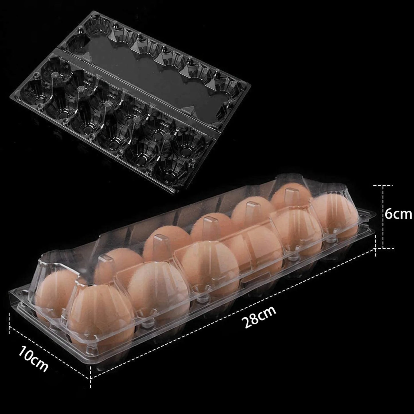 A36T-48Pcs Plastic Egg Cartons Bulk Clear Chicken Egg Tray Holder For Family Pasture Chicken Farm Business Market- 12 Grids Peaceful Pleasures Health and Wellness