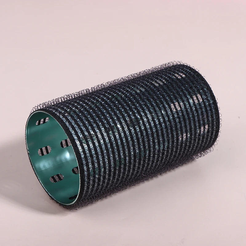 Color Aluminum Core Self-adhesive Hair Roll 5*9cm Pure Nylon Hook And Loop Roller Self Grip Styling Hot Thermal Volume Curler Peaceful Pleasures Health and Wellness Black Mint green