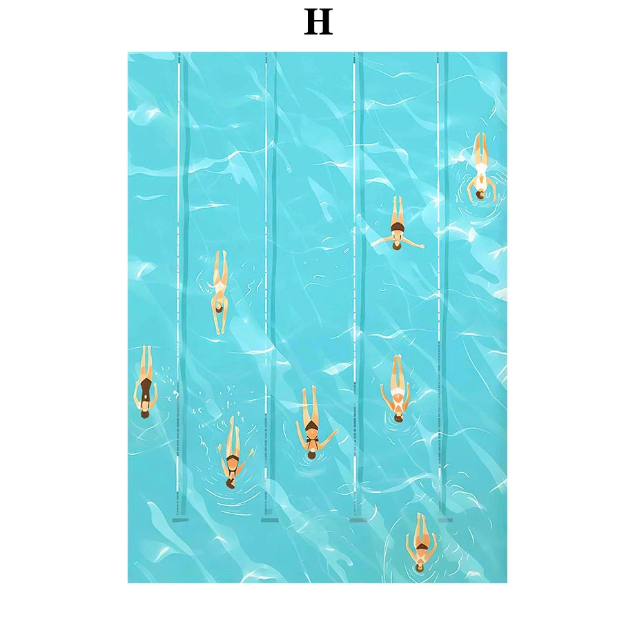 Ocean Wave Beach Canvas Wall Art | Nordic Landscape Poster