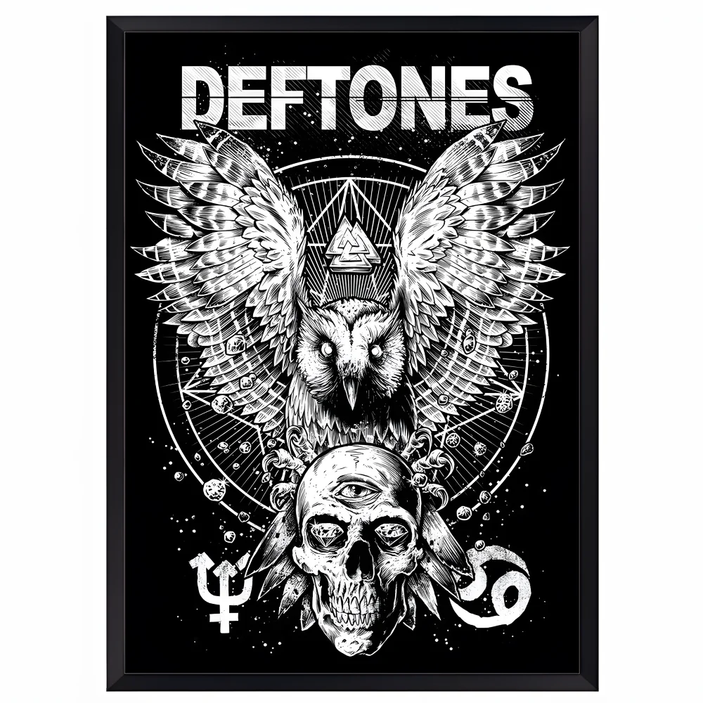 D-Deftones Band Poster HD art sticky wall waterproof home living room bar office aesthetic decoration Peaceful Pleasures Health and Wellness