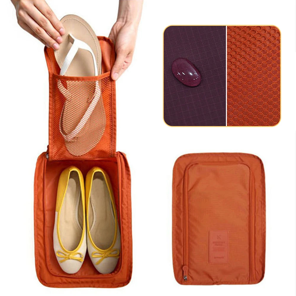 Portable Shoe Bags Travel Holds Multifunction Waterproof Folding Storage High Capacity Shoe Pouch Organizer Peaceful Pleasures Health and Wellness