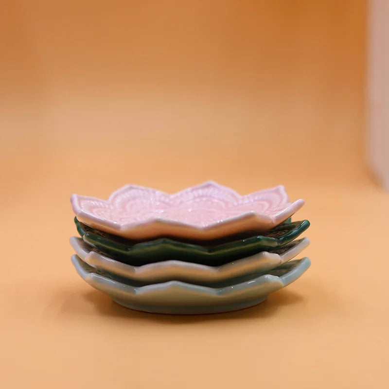 1Pcs Ceramic Jewelry Display Tray Holder Organizer Storage Irregular Disk Plate Ring Bracelet Necklace Jewelry Decoration Peaceful Pleasures Health and Wellness