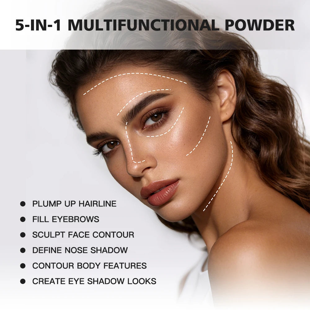 Fix & Fill Hairline Powder Precise Brush Head Uniform Coloring Waterproof Sweatproof Oil-Controlling Multi Purpose Beauty Powder Peaceful Pleasures Health and Wellness