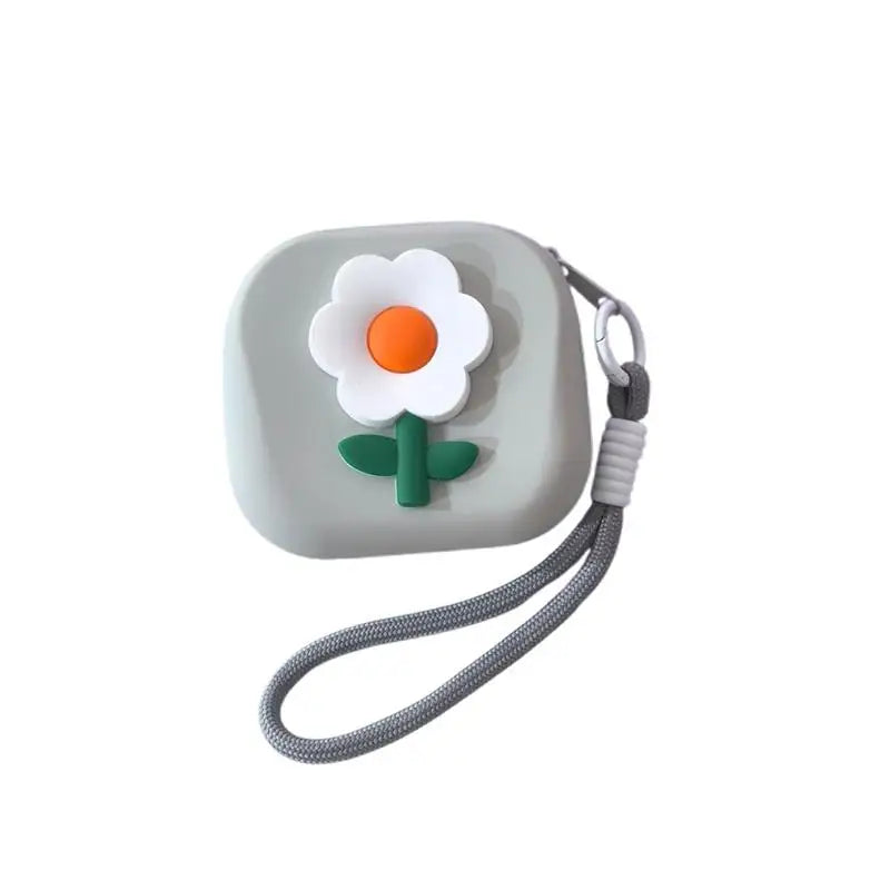 Flower Silicone Mini Wallet & Coin Purse with Lanyard | Waterproof