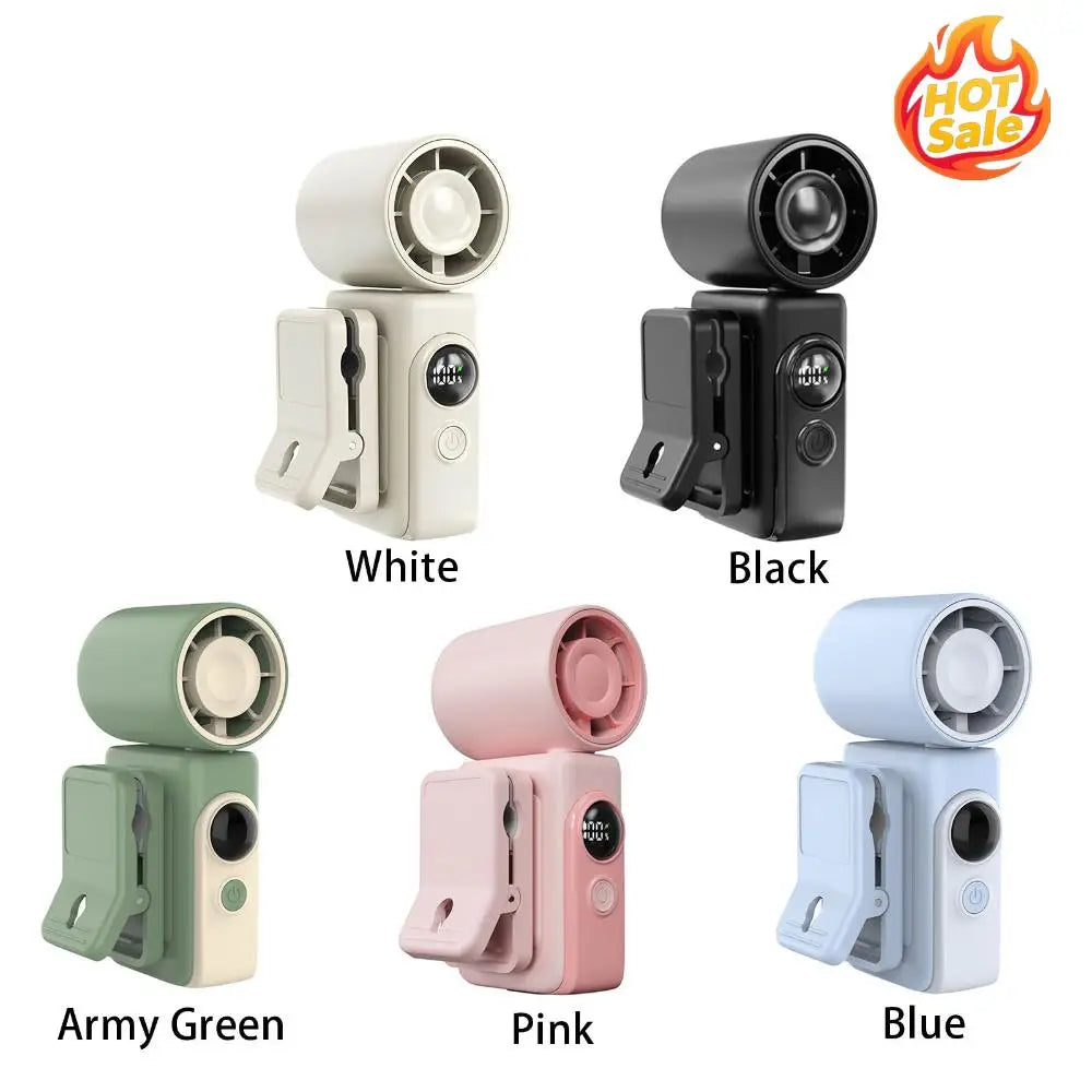 Portable Clip Fan USB-C | LED Display, 2400mAh, 360° Rotate