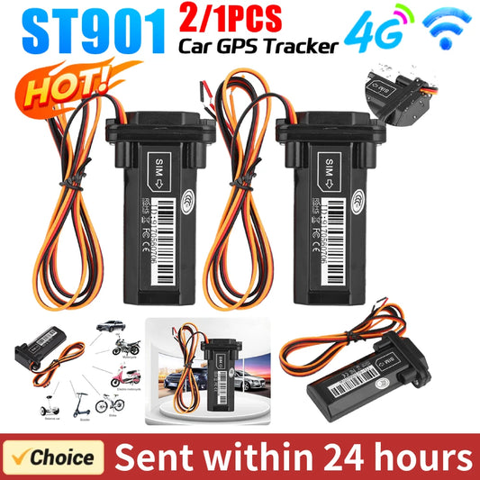 1/2PCS GPS Tracker ST-901 Vehicle Tracking Device Waterproof motorcycle Car Mini GPS GSM SMS locator with real time tracking Peaceful Pleasures Health and Wellness