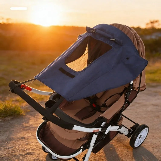 Universal Baby Stroller Sunshade | Anti-UV, Waterproof, Viewing Window