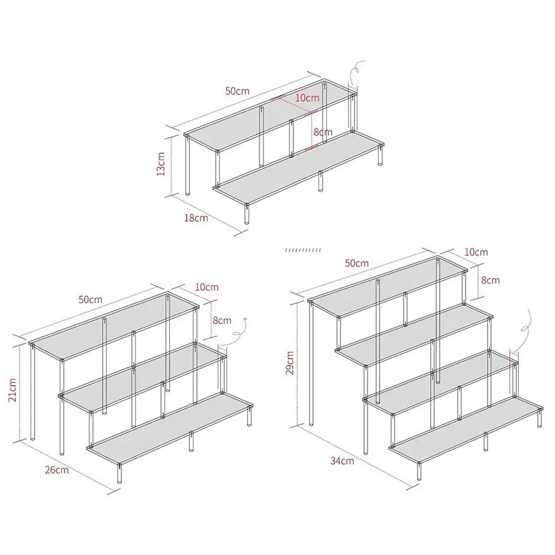 Acrylic Ladder Shelf Display Stand – Cakes, Dolls & Cosmetics