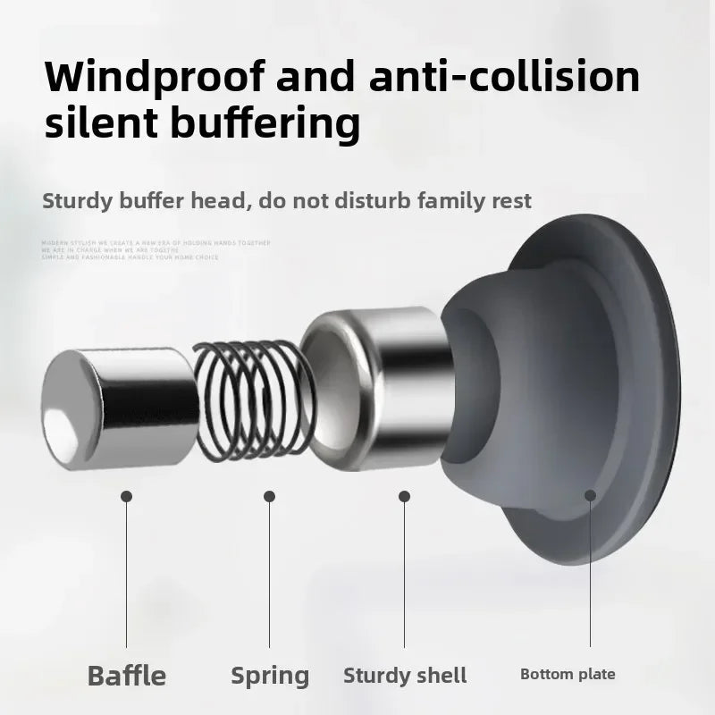 No-Drill Magnetic Silicone Door Stop | Silent Floor Stopper
