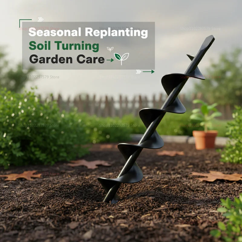 Garden Earth Auger Spiral Drill Bit for Planting Flowers Vegetables Manual Electric Drill Soil Loosening Gardening Tool Peaceful Pleasures Health and Wellness