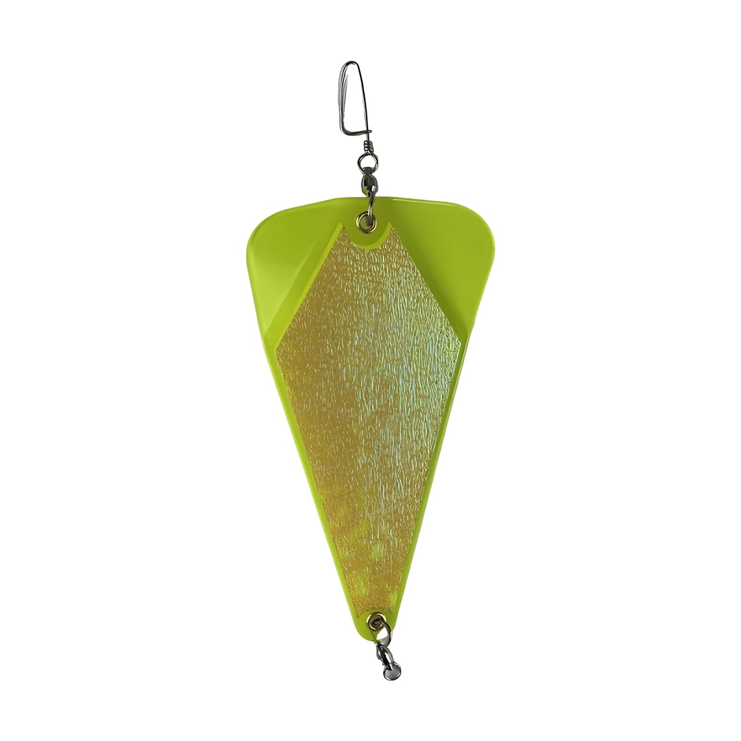 Triangle Trolling Tackle Flasher UV Double-sided Reflective Sea Fishing Bait for Sea Fishing Luminous Lure Boat Accessory Peaceful Pleasures Health and Wellness Yellow