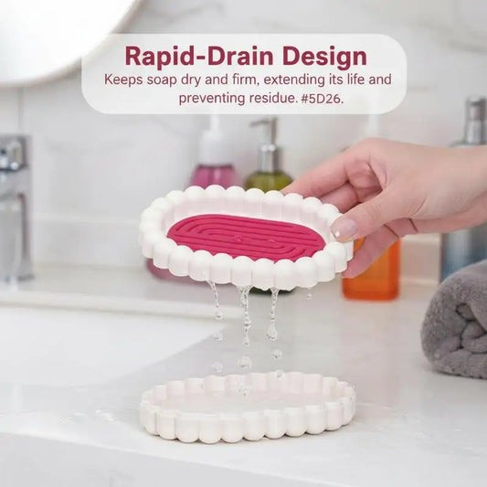 Soap Dish with Draining Lid | Beaded Plastic Soap Tray Soap Dish Peaceful Pleasures Health and Wellness