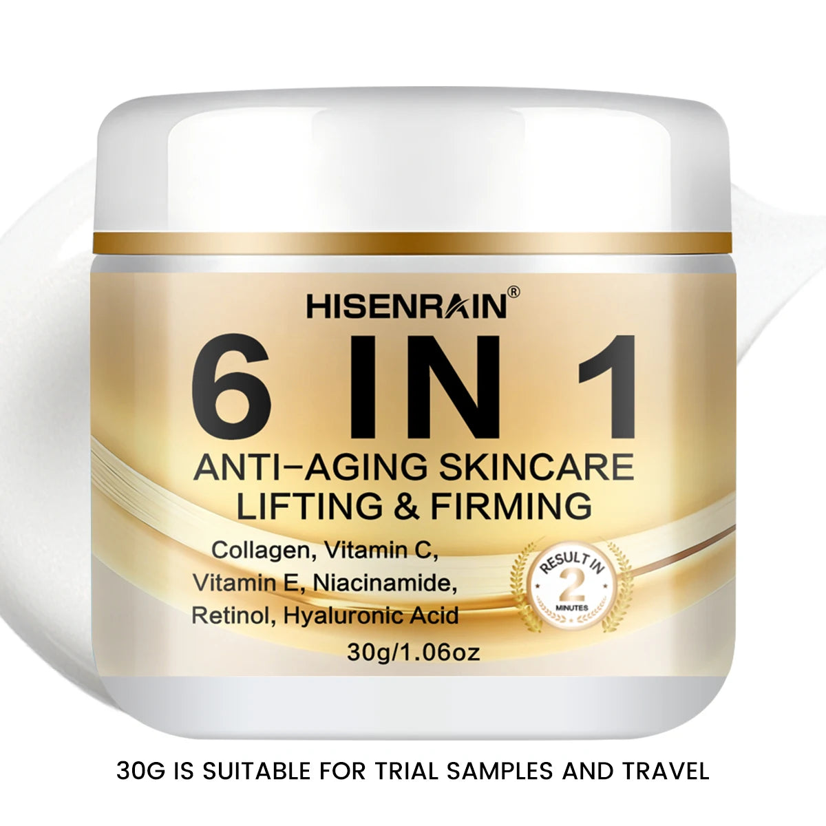 HISENRAIN 6-in-1 Anti-Aging Firming Cream – Wrinkle Reducer, Tightening & Rejuvenating Cream for Face. Peaceful Pleasures Health and Wellness 30g