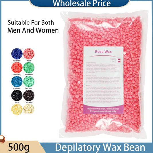 500g/400g/50g Hard Wax Beans for Hair Removal Body European Brazilian Pearl for Wax Warmer Waxing Beans for Wax Heater Machine Peaceful Pleasures Health and Wellness