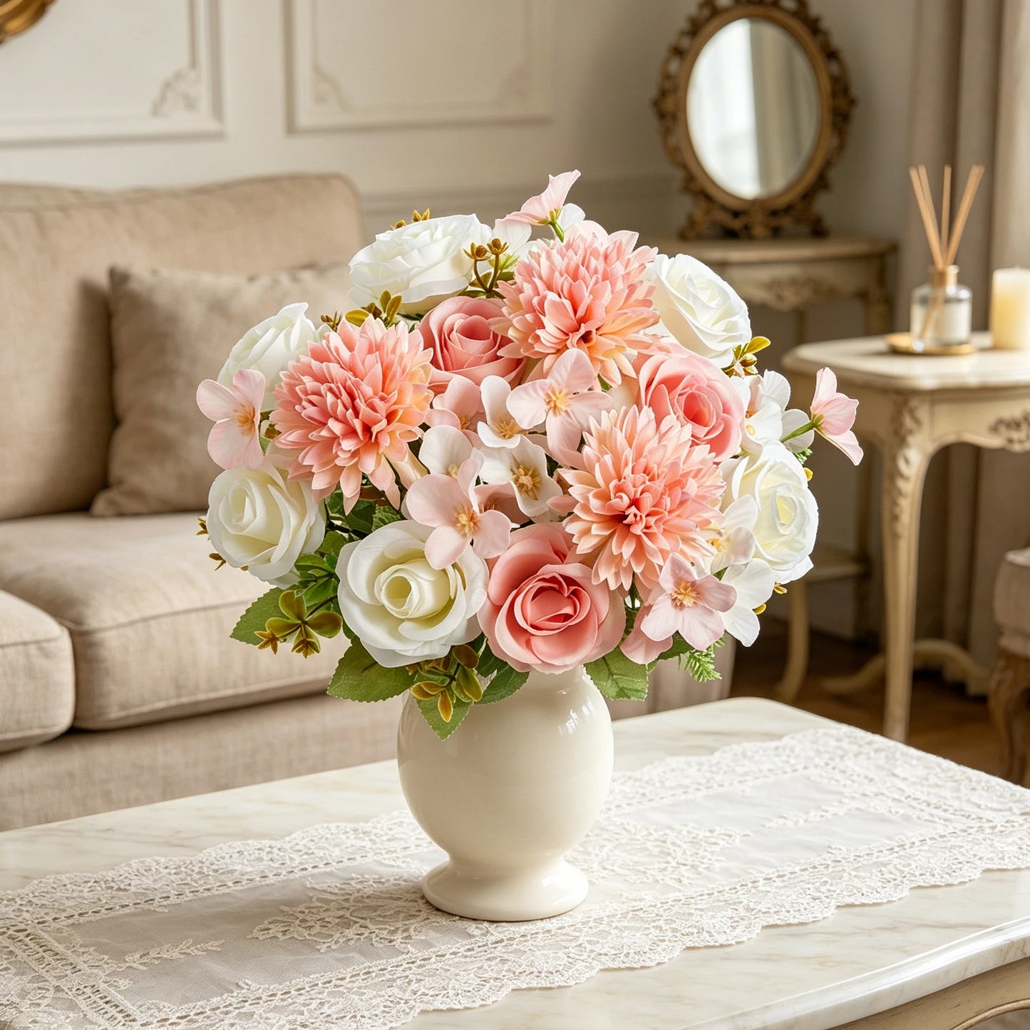 Artificial Silk Rose Bouquet for Wedding & Home Decor