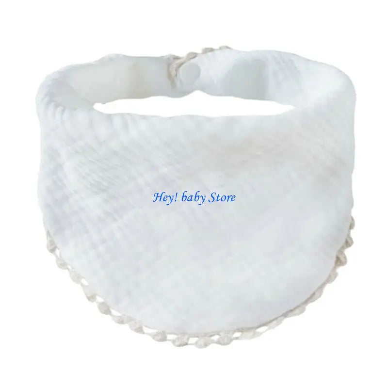 Cotton Gauze Baby Burp Cloth – Adjustable Triangle Bib Newborn