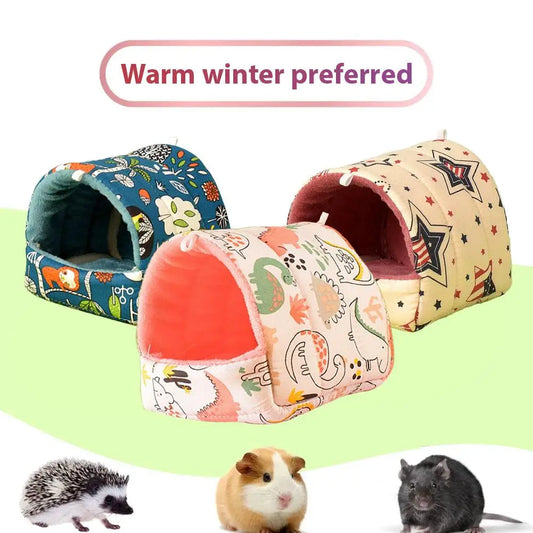 Plush Hamster Nest | Cozy Cotton Bed for Small Pets Small Pet Nest Bed Peaceful Pleasures Health and Wellness