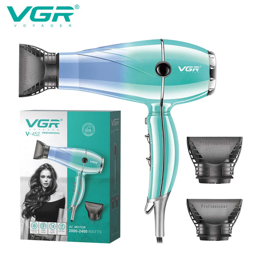 VGR high-power hair dryer 2000-2400W super strong wind duct, dormitory, household negative ion wind wet hair drying machin V-452 Peaceful Pleasures Health and Wellness EU