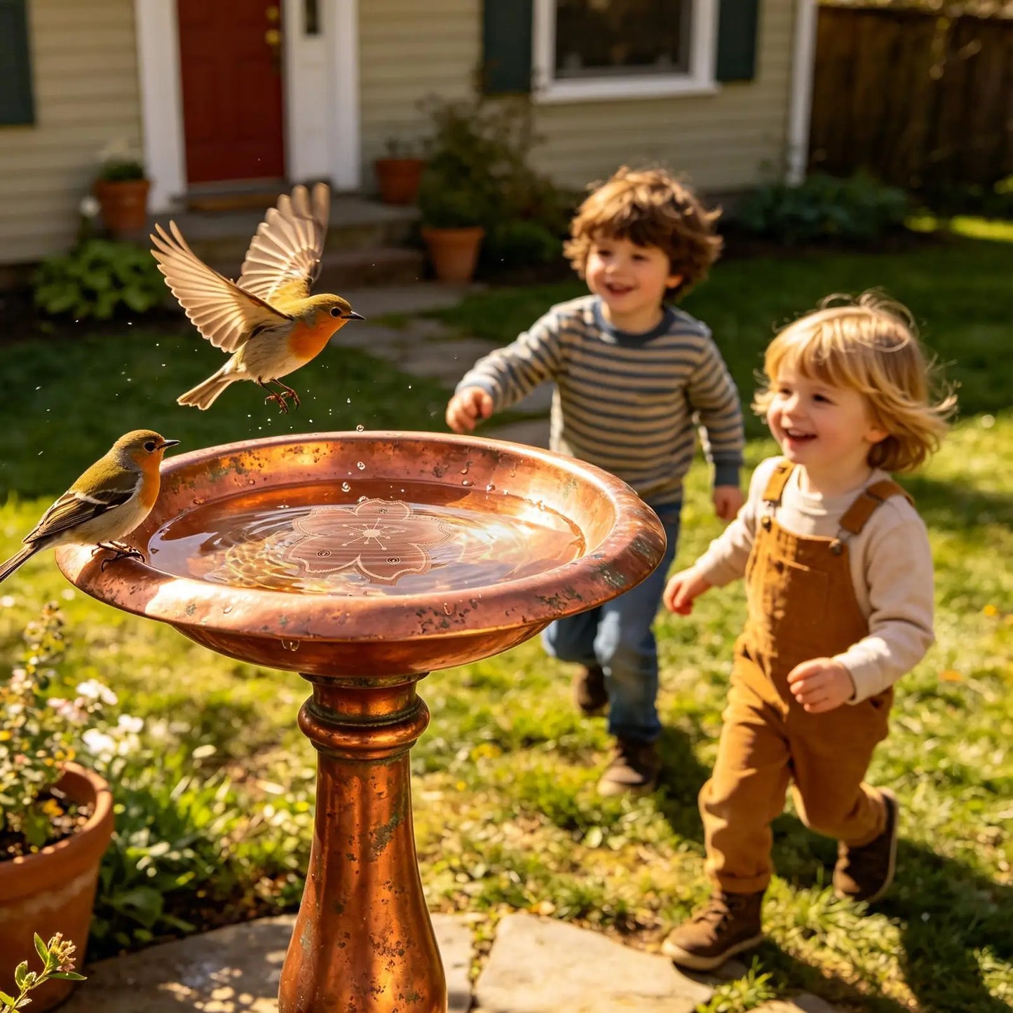Copper Disk for Bird Bath | Natural Water Purifying Plate