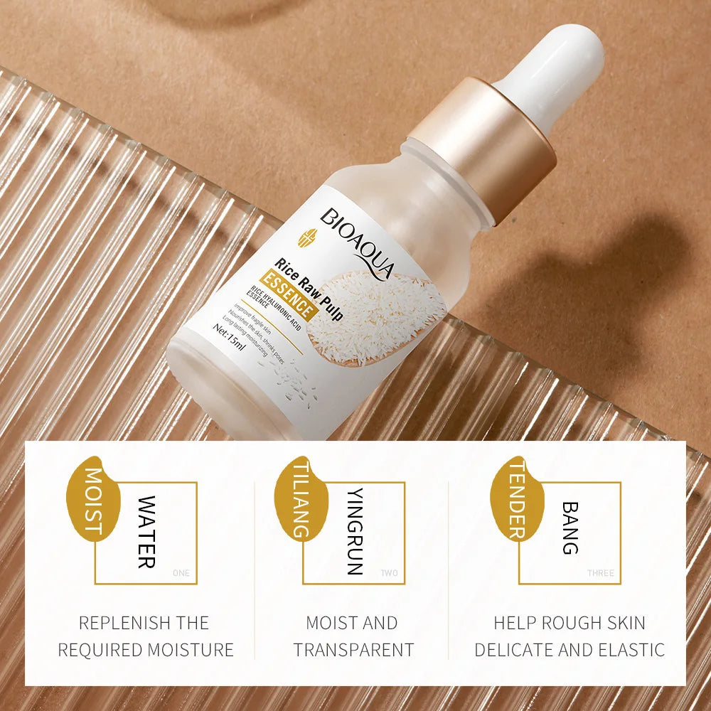 BIOAQUA Rice Raw Pulp Serum – Hyaluronic Acid Anti-Aging