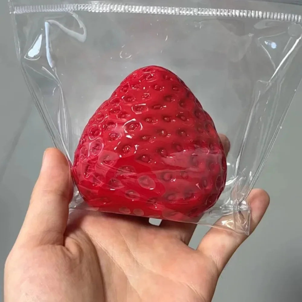 Strawberry Taba Squishy Fidget Toy – Slow Rebound Squeeze