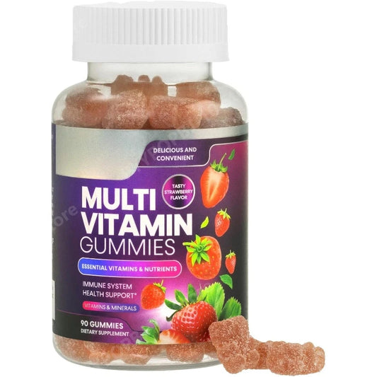 Adult Multivitamin Gummies – Vitamins A, C, D & B12 | 90 Count Multivitamin Gummies Peaceful Pleasures Health and Wellness