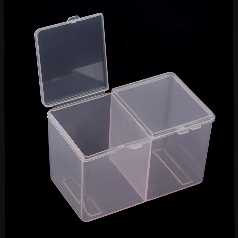 1pc Clear Makeup Storage Box With Lid, 2-grid Dustproof Storage Box For Skincare Makeup And Sundries, Countertop & Vanity Storag Peaceful Pleasures Health and Wellness