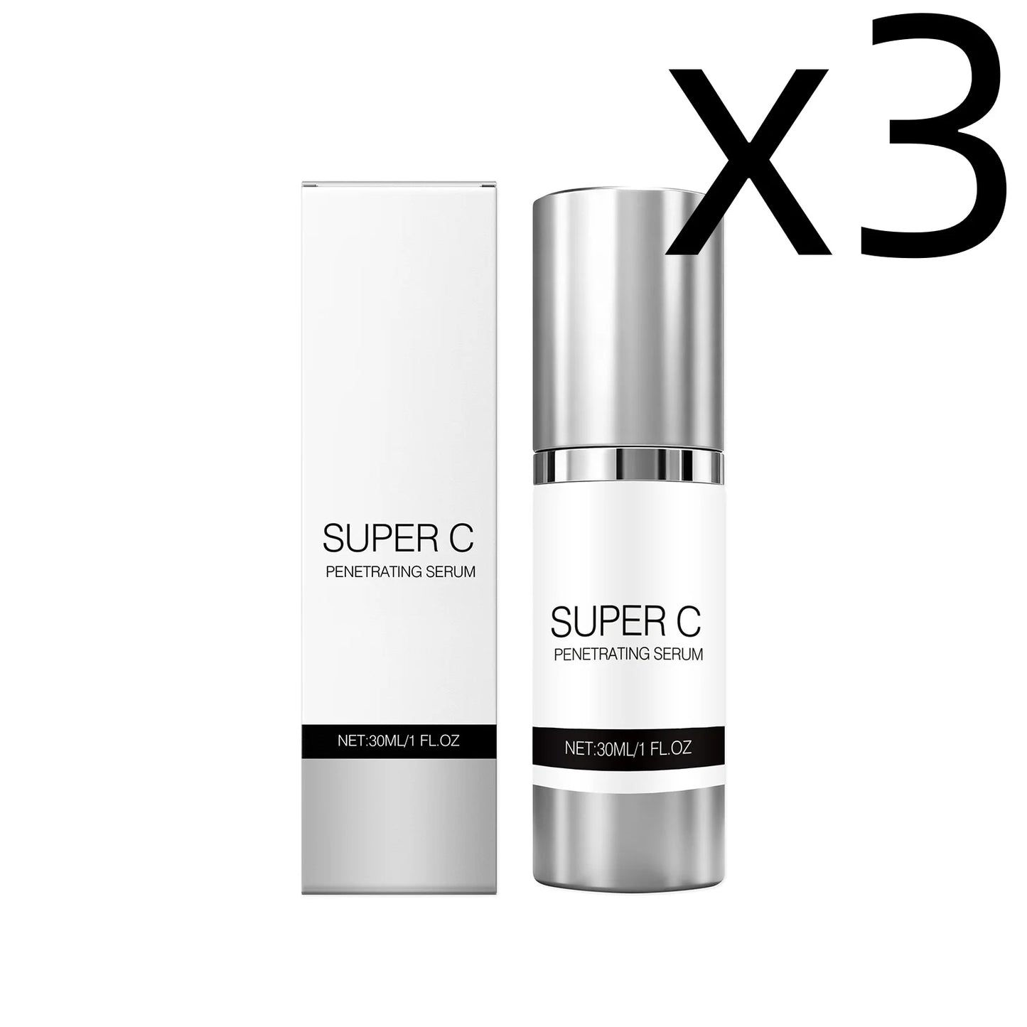 Vitamin C Facial Serum Mild Moisturize Deep Penetrating Improve Fine Line Relief Rough Strengthen Skin Barrier Skincare Essence Peaceful Pleasures Health and Wellness 30ml Boxed X 3PCS