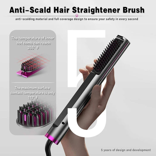 Professional Hair Straightener Infrared and Steam Flat Iron Salon Ceramic Hair Straightening Curler for Hairstyles Peaceful Pleasures Health and Wellness