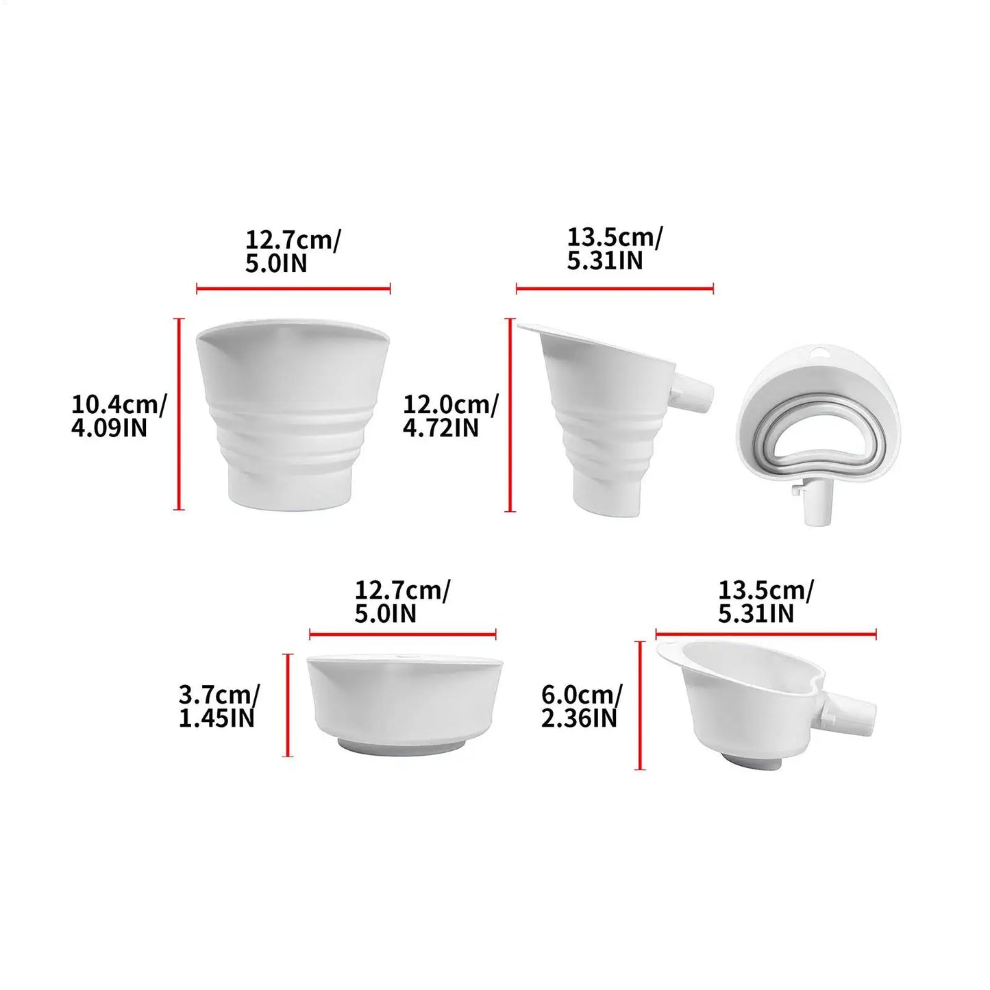 5-Quart Stand Mixer Funnel Attachment 1PC Splash-Guard & Pouring Spout In One, Dishwasher Safe Silicone For Flour, Sugar Peaceful Pleasures Health and Wellness
